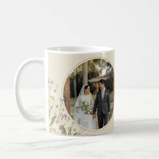 Taza De Café Elegant Floral Design for Bridesmaid Gifts (Izquierda)