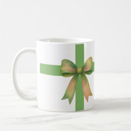 Taza De Café Elegant Gift Bow – Modern Christmas Design