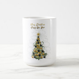 Taza De Café Elegant Gold Christmas tree ,coffee mug