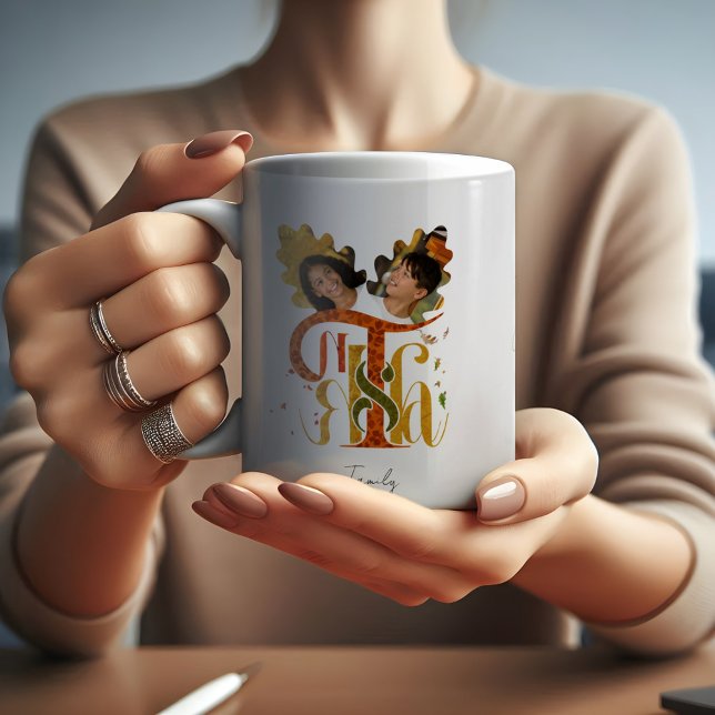 Taza De Café Elegant Manuscript Thanks Autumn Foliage Photos  (Subido por el creador)