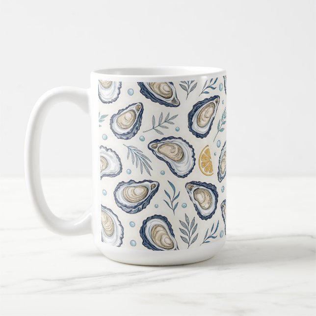 Taza De Café Elegant Marine Oysters (Izquierda)