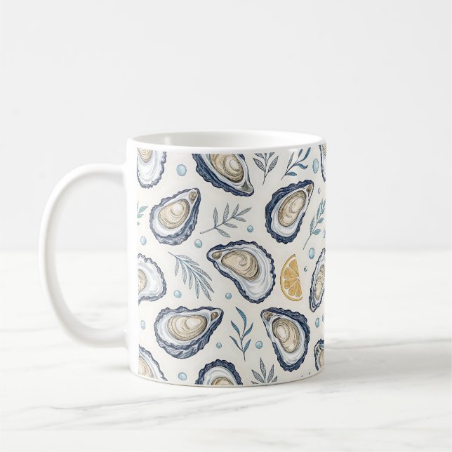 Taza De Café Elegant Marine Oysters (Izquierda)