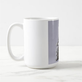 Taza De Café Elegant Monochrome Elephant Art