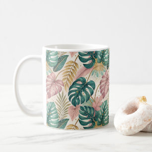 Taza De Café Elegant Monsteras Gold