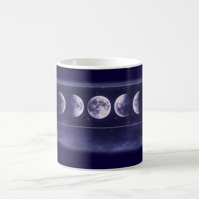 Taza De Café Elegant Moon Phases Galaxy Pattern Coffee Mug (Centro)