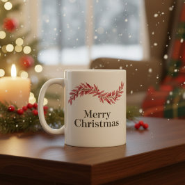 Taza De Café Elegant Pink Merry Christmas Mug – Floral Holiday 