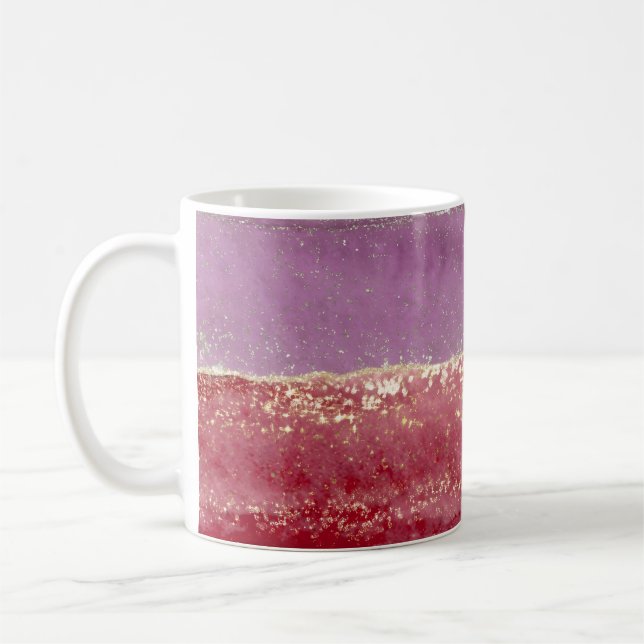 Taza De Café Elegant purple and gold glitter (Izquierda)