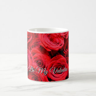 Taza De Café Elegant red roses red flowers red floral