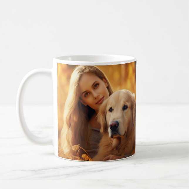Taza De Café Elegant Simple Custom Pet's Simple Modern Photo (Izquierda)