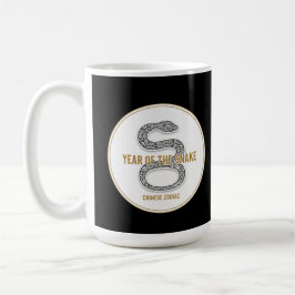 Taza De Café Elegant Snake - Luxury Chinese Zodiac Art & Mystic