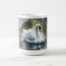 Taza De Café Elegant Swan is Swimming in Water