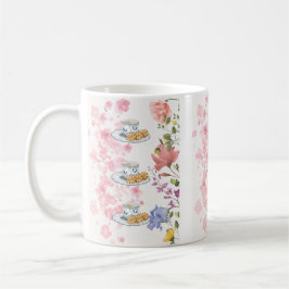 Taza De Café Elegant Tea Party Vibes – Vintage Floral Style