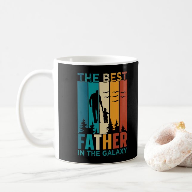 Taza De Café Elegant The Best Father in the Galaxy (Con donut)