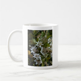 Taza De Café Elegant White Flannel Flower Minimalist Botanical