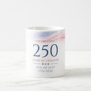 Taza De Café Elegante 250º Día de la Independencia Americana 4