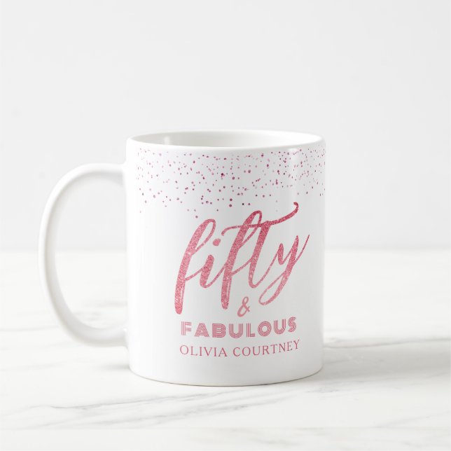 Taza De Café Elegante 50 y fabuloso regalo de cumpleaños Purpur (Izquierda)