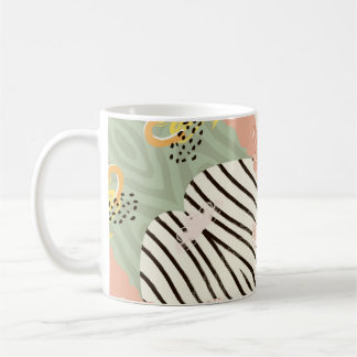 Taza De Café Elegante Abstract Mug - Lujoso metal y color suave