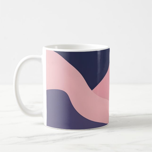 Taza De Café Elegante Abstracto (Izquierda)