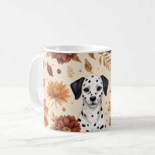 Taza De Café Elegante acento floral dálmata
