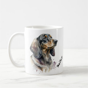 Taza De Café Elegante acuarela Dachshund Perro Lover