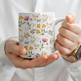 Taza De Café Elegante acuarela de color blanco