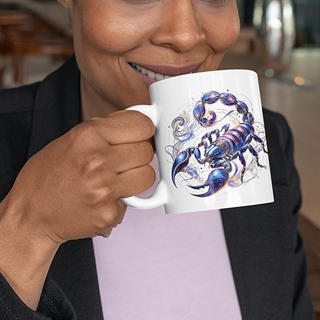 Taza De Café Elegante acuarela Scorpio Zodiac Personalizado Mug (Subido por el creador)