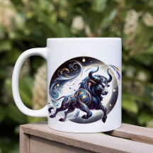 Elegante acuarela Taurus Zodiac Personalizado Mug