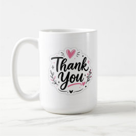 Taza De Café Elegante Agradecimiento | Hermoso Regalo de Agrade
