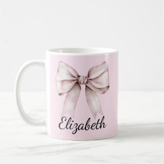 Taza De Café Elegante arco rosa Nombre personalizado
