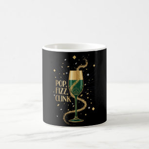 Taza De Café Elegante Art Deco Pop Fizz Clink   Gatsby Rugiente