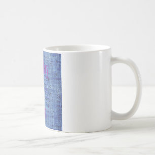 Taza De Café Elegante azul denim motif vectorial de la impresió