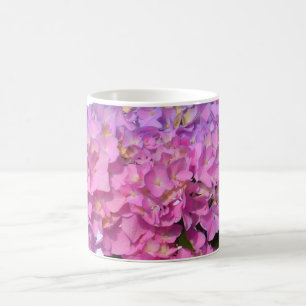 Taza De Café Elegante azul púrpura azul floral