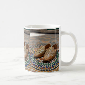 Taza De Café Elegante Babouche Marroquí y Arte en Mosaico Zelli