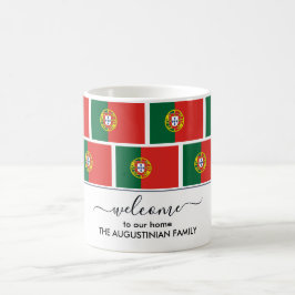 Taza De Café Elegante BANDERA PORTUGAL DE bienvenida personaliz