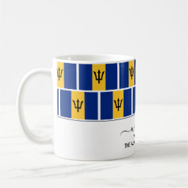 Taza De Café Elegante BARBADOS FLAG de bienvenida personalizada