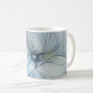 Taza De Café Elegante belleza arte abstracto fractal moderno Fl