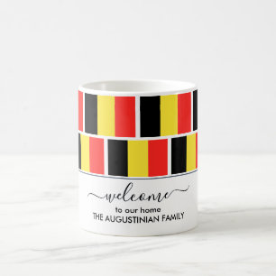 Taza De Café Elegante bienvenida BELGIUM FLAG Café Mug