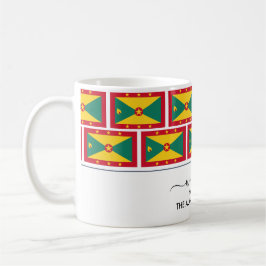 Taza De Café Elegante bienvenida personalizada GRENADA FLAG
