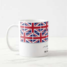 Taza De Café Elegante bienvenida UNION JACK Bandera Británica