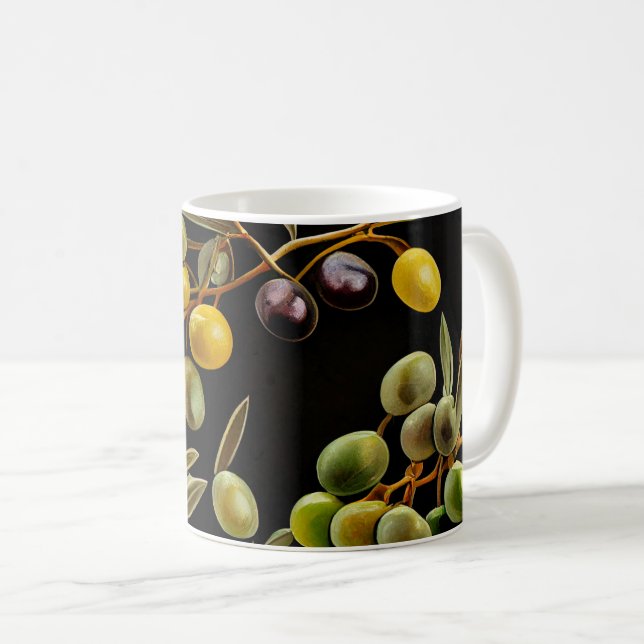 Taza De Café Elegante bifurcación de aceitunas (Anverso derecho)