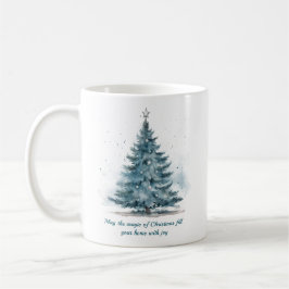 Taza De Café Elegante Blue and Silver Winter Wonderland