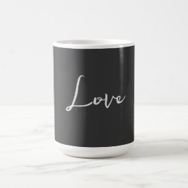 Taza De Café Elegante Boda de amor de fondo gris