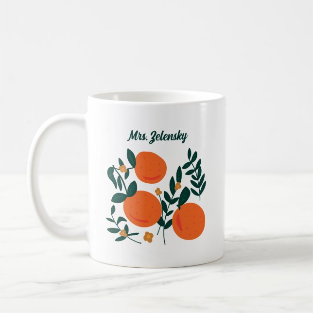 Taza De Café Elegante brisa de naranja (Izquierda)