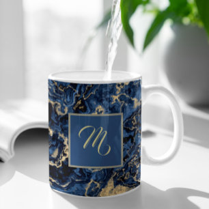 Taza De Café Elegante Café Con Nombre Personalizado De Mármol A