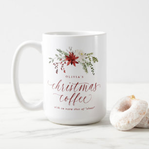 Taza De Café Elegante café de Navidad con un regalo de chispazo