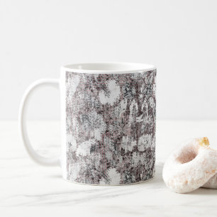 Taza De Café Elegante café floral blanco y negro