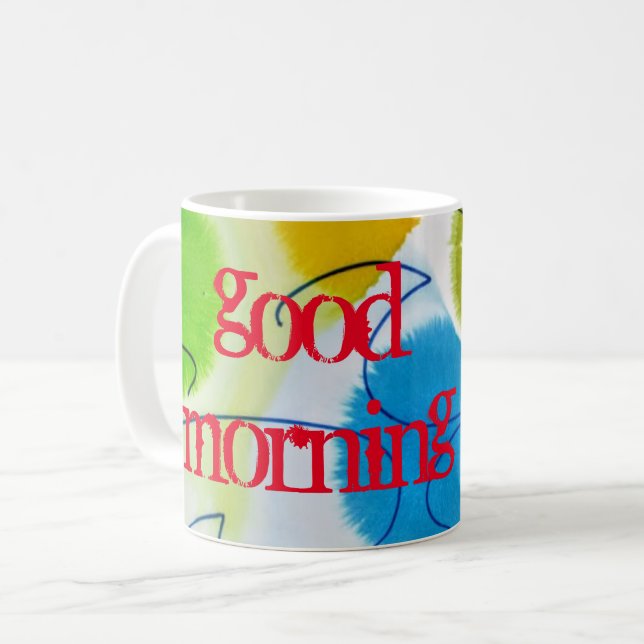 Taza De Café Elegante Café Mug Buenos días (Anverso izquierdo)