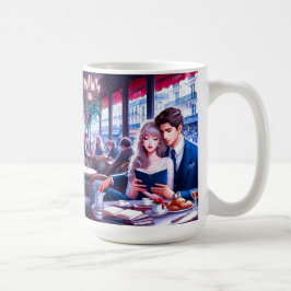 Taza De Café Elegante Cafe Parisiense Fecha: Un Escape Romántic
