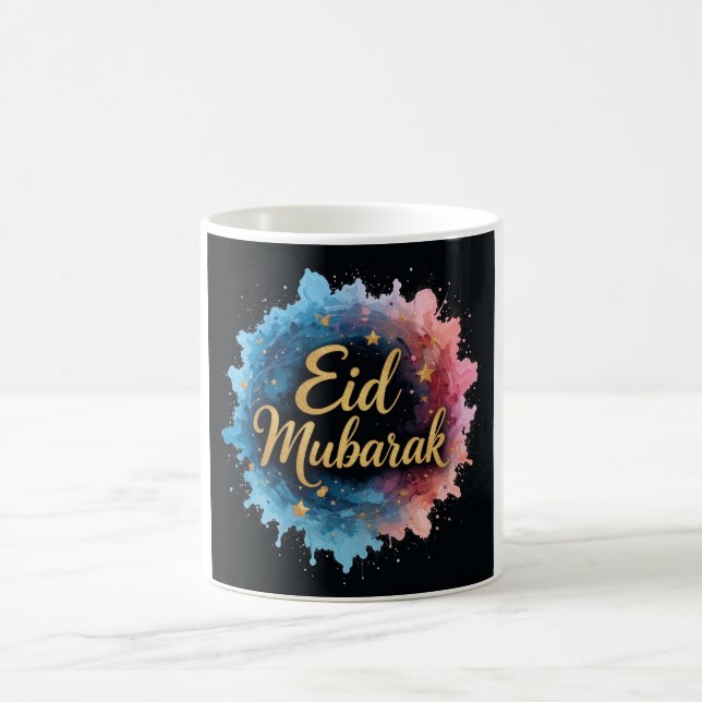 Taza De Café Elegante caligrafía de Eid Mubarak Gold (Centro)