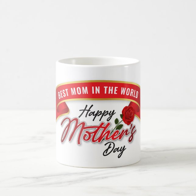 Taza De Café Elegante cartel feliz Día de la Madre (Centro)